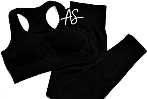 Women's Set High-Waisted Leggings with Ruching Push-Up Booty and Sexy Top 8