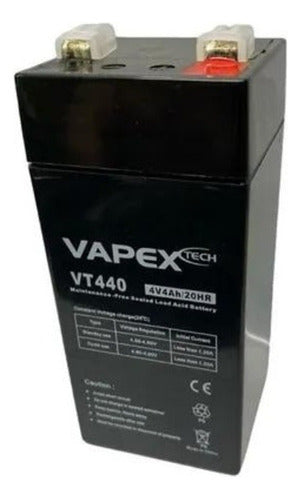 Vapextech Rechargeable Absorbed Electrolyte Battery 4V 4Ah Caballit 0