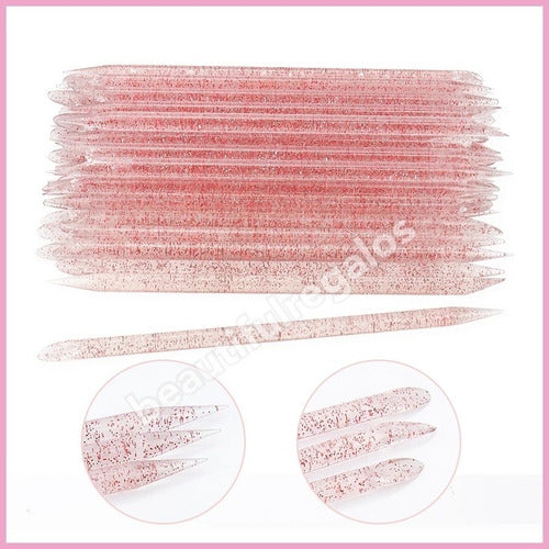 Beautifull Regalos Acrylic Orange Sticks X10 Reusable Nail Art 3