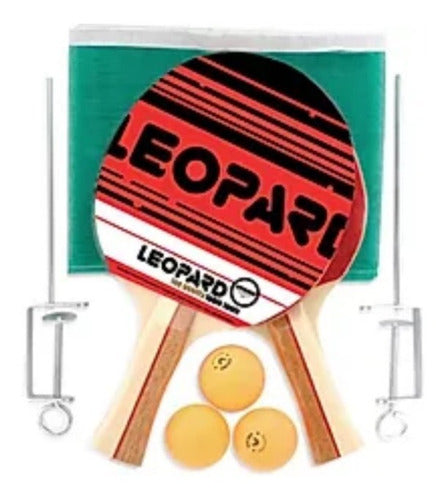 Set De Ping Pong 2 Paletas + 3 Pelotas + Red + 2 Soportes 1