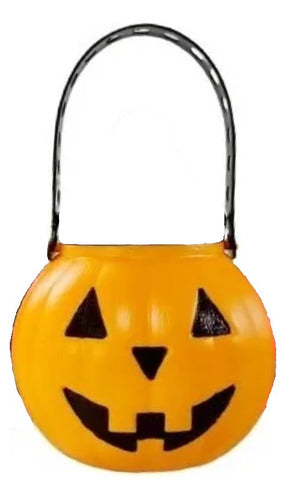 Calabaza Plastica Sin Tapa Halloween Caramelera Golosinas 0