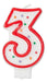 Jacent Birthday Candle Number Polka Dots Topper 0