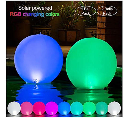 Hapikay Solar Floating Pool Lights - Pack of 2 1