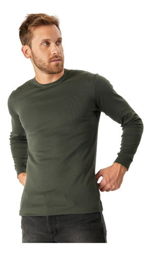 Tres Ases Thermal Cotton Long Sleeve T-Shirt for Men 50