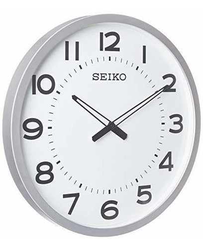 Reloj De Pared Seiko Ultramoderno De 20  En Tono Plateado Co 0