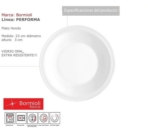 Bormioli Rocco Set Vajilla X12 Paltos Hondos 23 Cm Performa 1