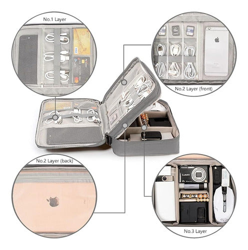 Organizador De Electrónica De Viaje Hcfgs, Estuche Organizad 1