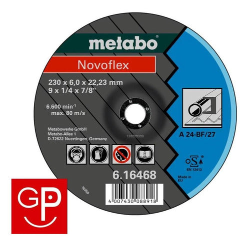 Disco De Desbaste Para Metal Metabo 115x6.0x22.3mm G P 1