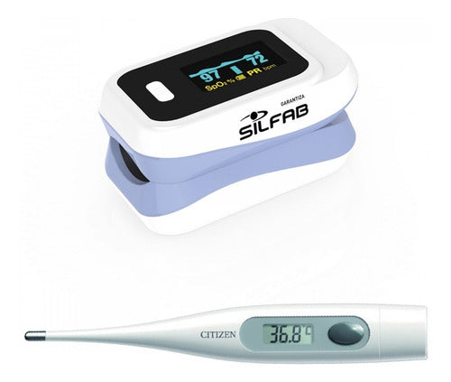 Kit: Silfab Digital Pulse Oximeter + Thermometer 0