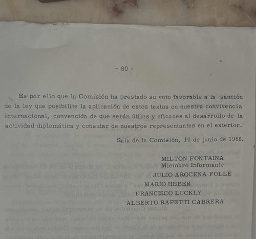 Cámara Representantes Repartido Oficial Gestido 1968 Viena 6