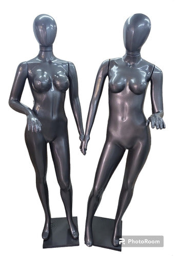 Maniquies Plastico Color Peltre Plata Negro. No Se Rompen!!! 1