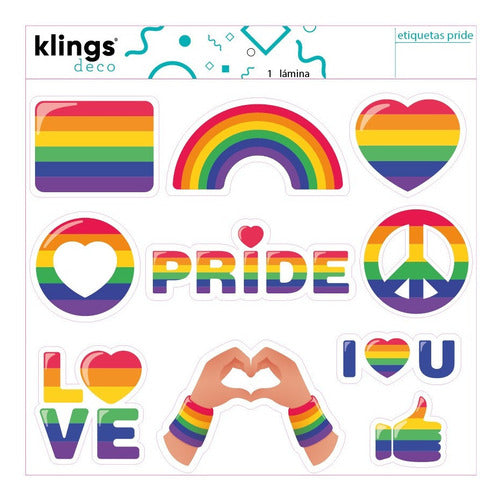 Pride LGBT Labels +Love Rainbow 0