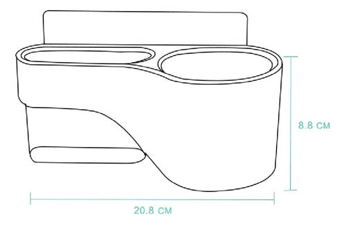 Sabó Organizer Adhesive With Hair Dryer Holder 2