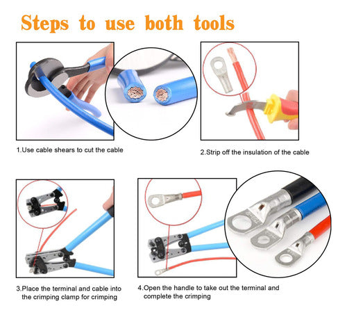 Herramienta De Prensado De Cables De Batera Para Terminales 6