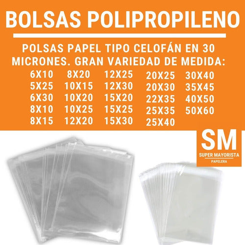 Celofan Bags 22x35 Polypropylene Pack of 100 Units 1