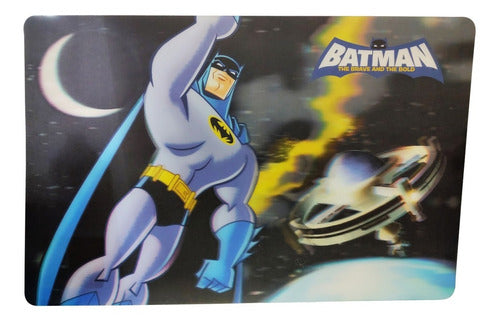 Idelar Set of 6 3D Batman Superman Placemats for Kids 1