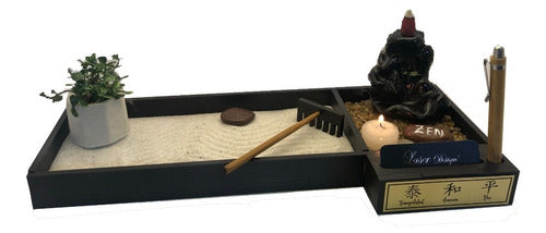 Zen Garden with Smoke Fountain for Desktop - Ideal for Offices 4