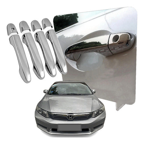 Chrome Door Handle Covers for Civic 2012+ Imported Tuningchrome 0