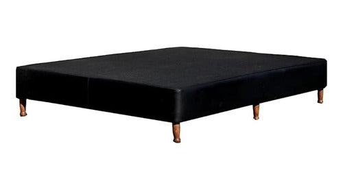 Home Base Sommier 140x190 Box Color Negro Reforzado 2 1/2 Plazas 0