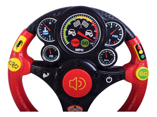 El Duende Azul Interactive Steering Wheel with Real Lights and Sounds for Babies 5