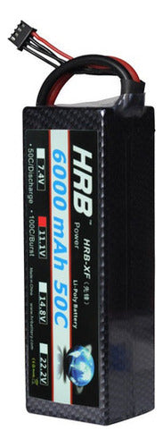 HRB Lipo Battery 6000mAh 3S 11.1V 50C 100C Hard Case for 1/10 3