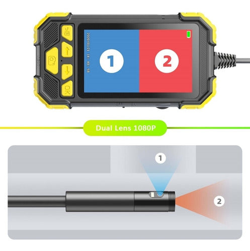 Endoscópio Portátil De Lente Dupla Y19 7,9 Mm Amarelo 3,5 M 1