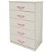 Muebles Económicos Comfortable Youth Chest of Drawers with 5 Drawers 4