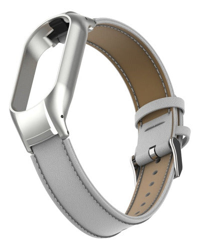 Faux Leather - Metal Mesh for Xiaomi Smart Band 7 14