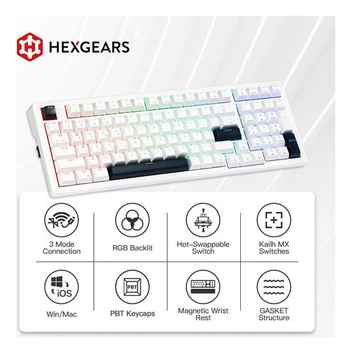 Hexgears E4 Pro Teclado Mecánico Inalámbrico De Triple Modo, 1