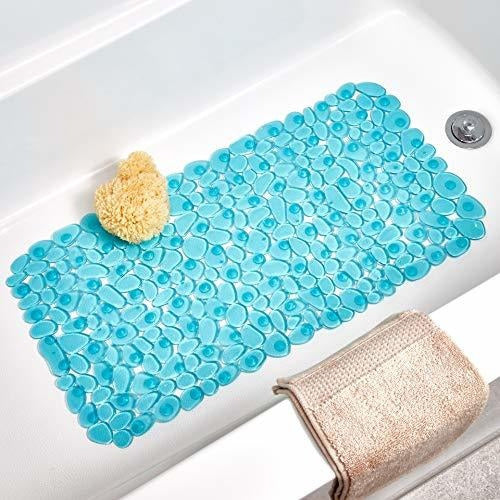 Antideslizante Para Bañera Alfombra Piedras 34x66cm - Azul 1