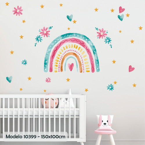 VinilosYa Rainbow Watercolor Decorative Vinyl for Kids 6