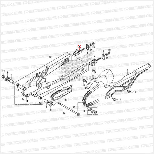 Tensor Cadena Transmision Honda Cb 190 R Original Honda R3 1