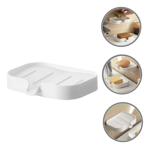 Generic Adhesive Soap Dish Drainage Bathroom 0