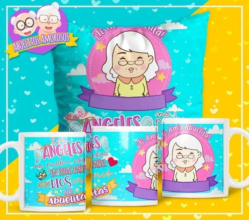 Plantillas Sublimación Abuelitos Amorosos Tazas Almohadones 5