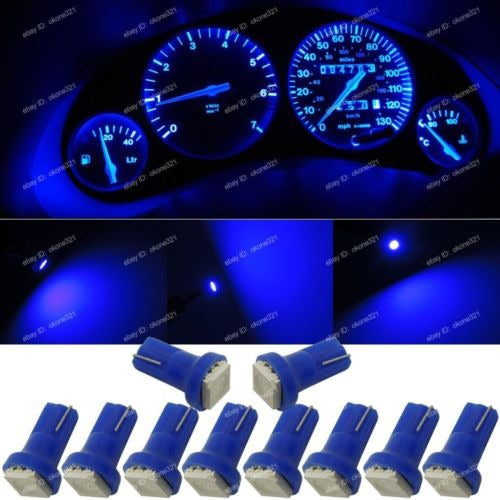 10 X T5 73 74 Velocímetro Azul Puro Instrumento Tablero Led 2