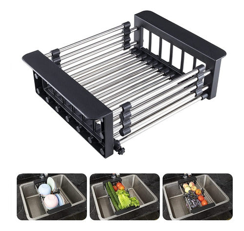 Trendy Store Expandable Gray Stainless Steel Dish Rack 0