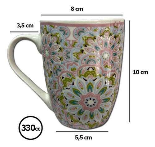 Pettish Jarro Mug Taza Conica Hoja 300 Cc Café Ceramica 1