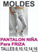 Girl's Friza Fabric Pants Sewing Pattern by Molderia Universo 1