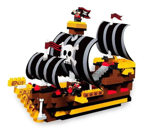 Blocky Pirate Ship Building Blocks 290 Pieces 2