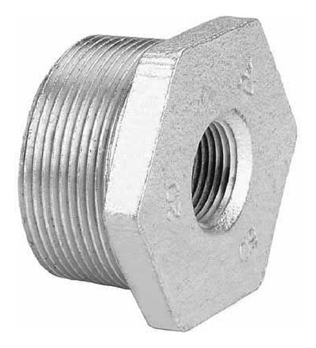 Generic Buje Reducción Hierro Galvanizado Rosca 1/2 X 3/8 Pulgadas 0