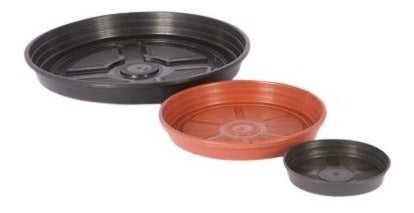 Kit 3 Pratos 42 Cm De Diâmetro Para Vaso Pote Cor Preto - Sr 4