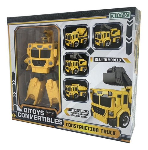 Ditoys Convertible Construction Truck Transformer Robot 6