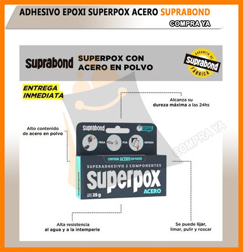 Suprabond Epoxy Glue Superpox Steel 4