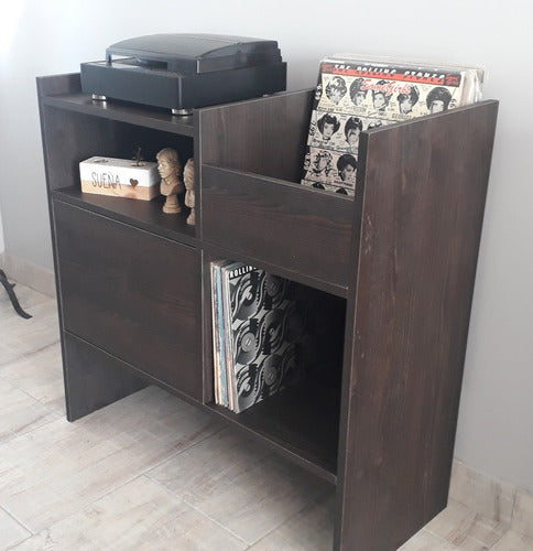 Vinyl Record Player and Albums Table Furniture with Shelf In Stock 26