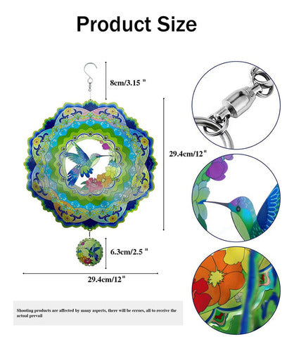 Giradores De Vento Para Decoração De Quintal E Jardim 3d Han 7