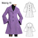 Real Size Women's A-line Coat Sewing Pattern 0915 0