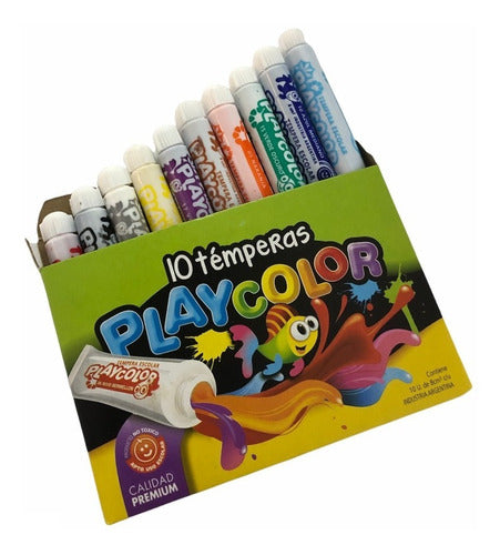 PlayColor 10 Assorted Temperas x 3 Units 1