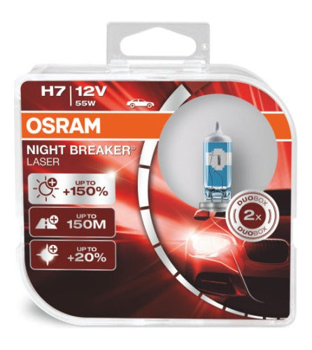 Lamparas H7 12v 55w Osram Nigh Breaker 150% + Luz Cálida 0