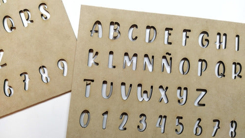 Letrografo Fibrofacil Stencil Letras Números Mdf 3