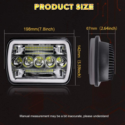 Para O Farol Conduzido Quadrado Ilumina 5x7  H6052 H6053 1